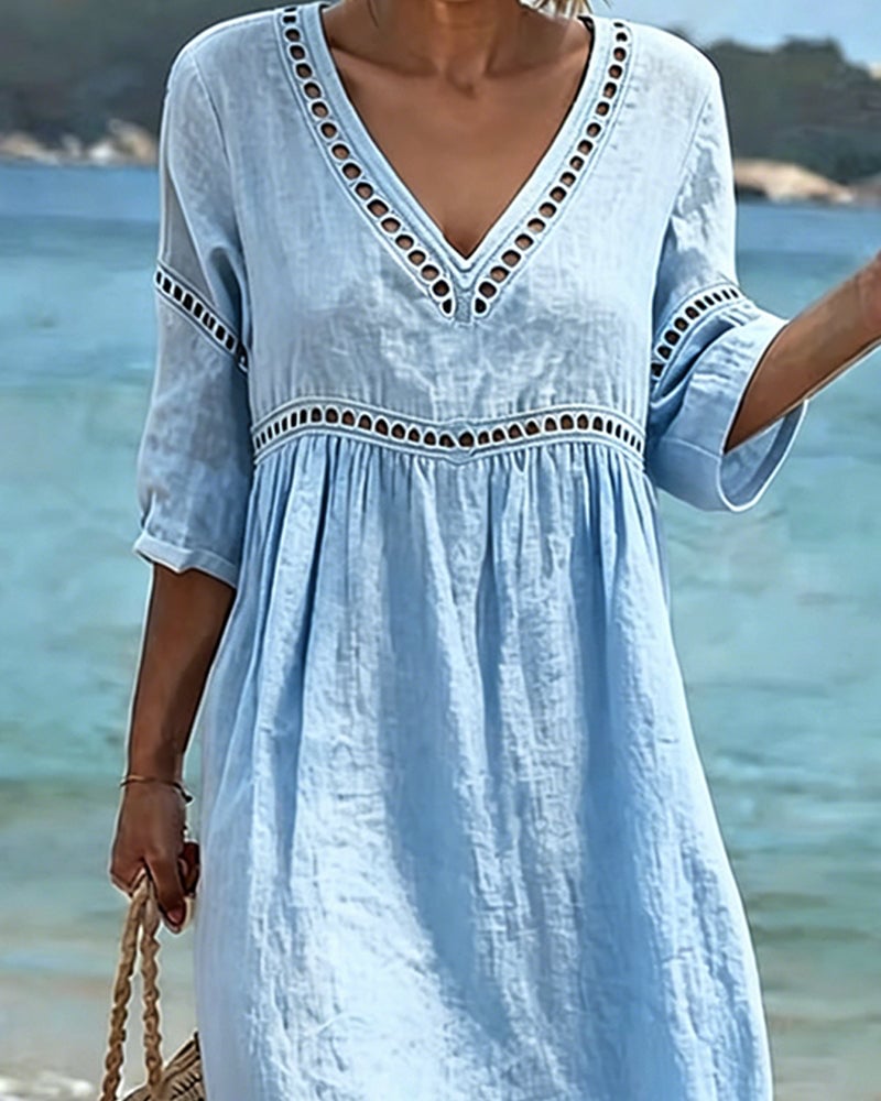 Evelyn™ | Casual Broderie Dress