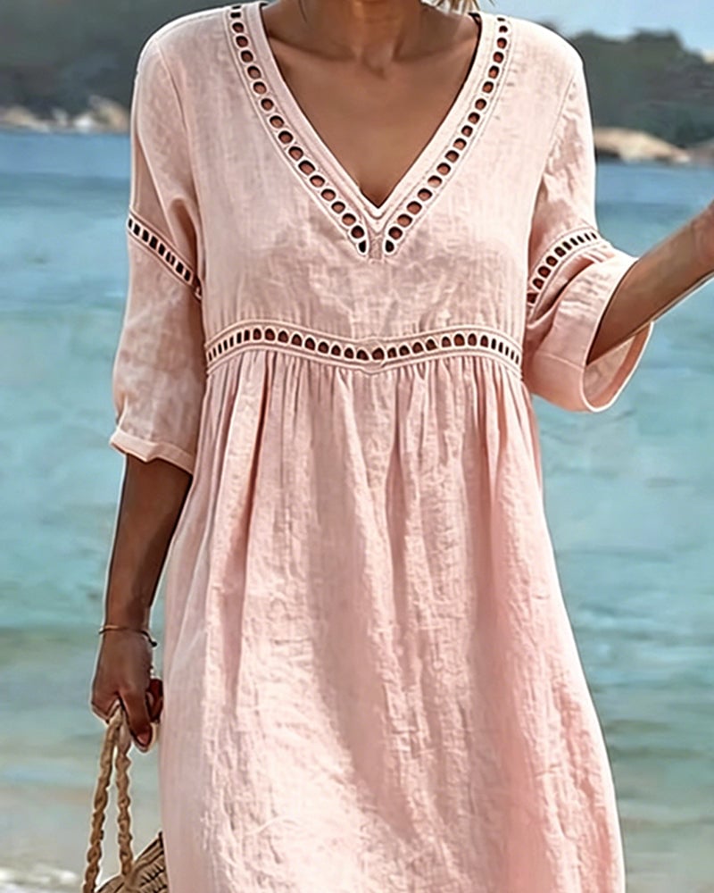 Evelyn™ | Casual Broderie Dress